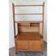 Bibliothèque avec secrétaire vintage en bois 1950