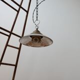 Antique mercury glass french mirrored pendant light