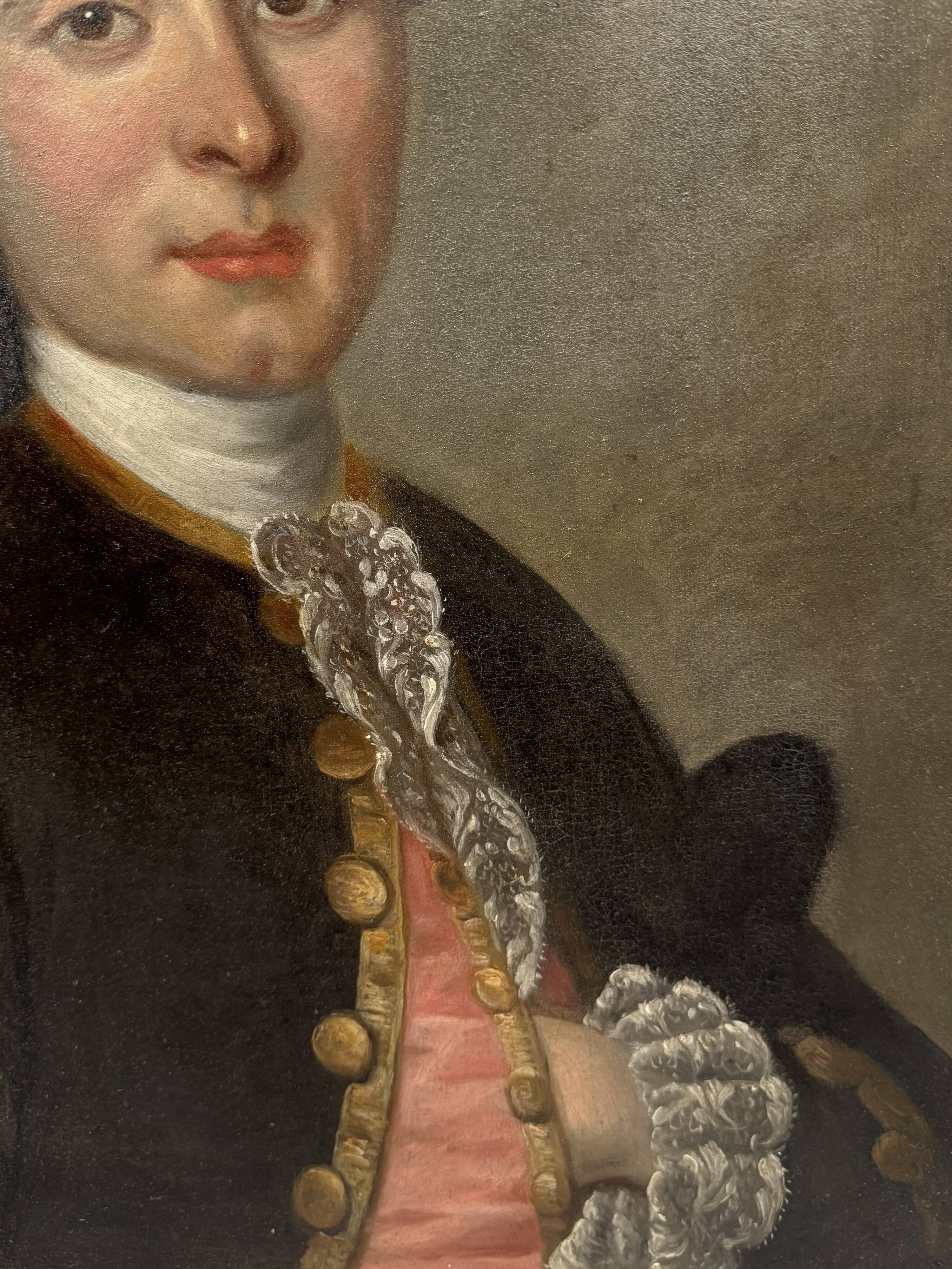 Portrait d’un aristocrate, école française 1760-1785