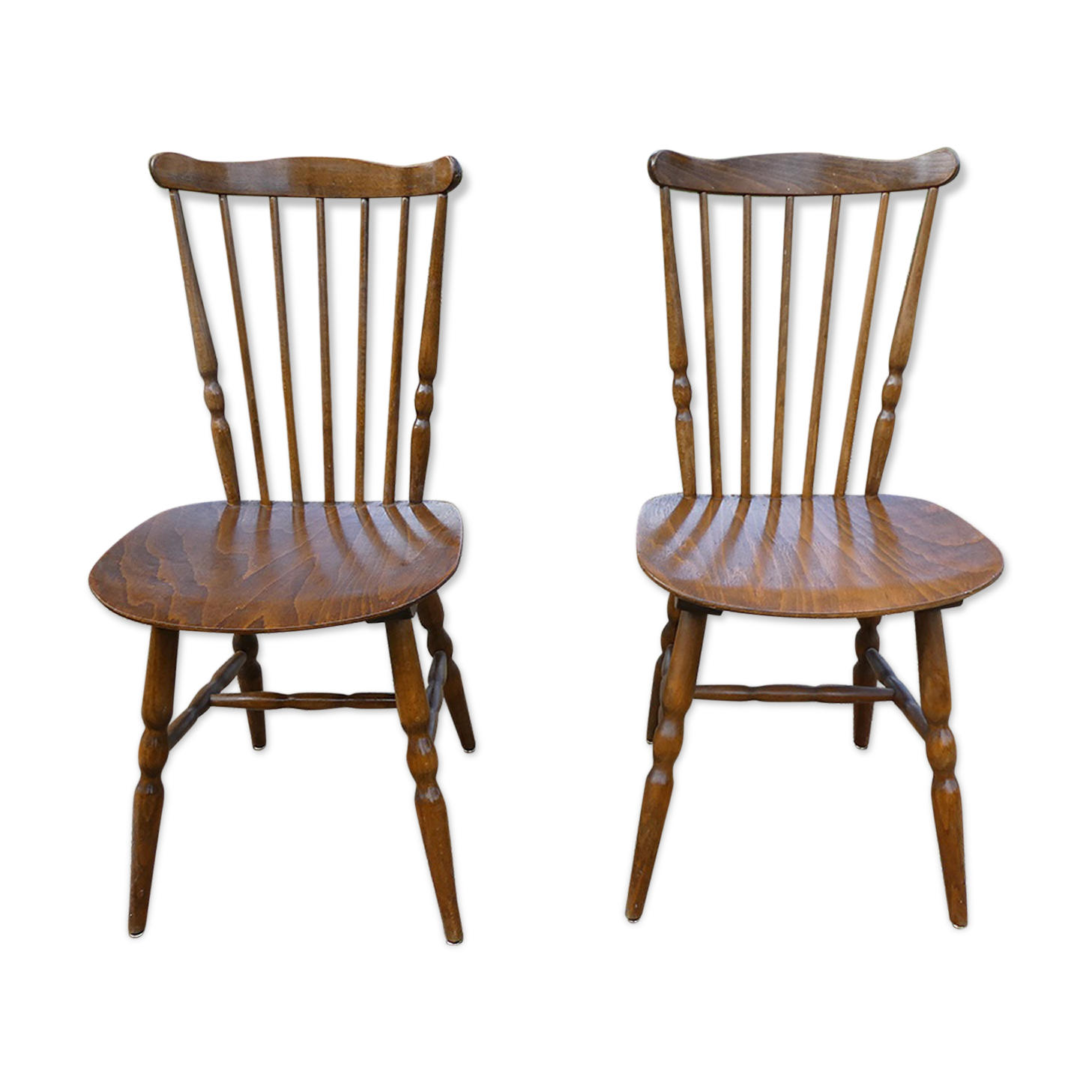 Pair of bistro chairs Baumann Western model