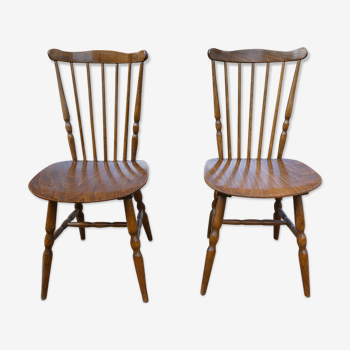 Paire de chaises bistrot Baumann modèle Western