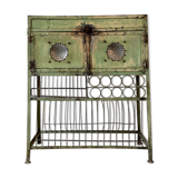 Storage cabinet in water green metal