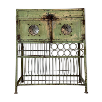 Storage cabinet in water green metal