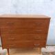 Vintage light oak chest of drawers
