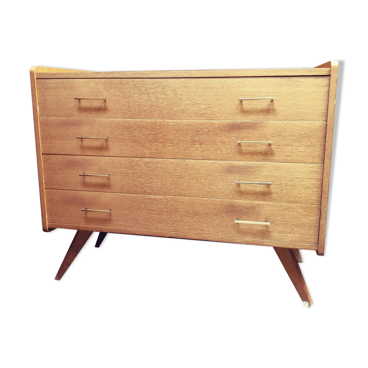 Commode scandinave vintage pieds compas