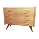 Commode scandinave vintage pieds compas