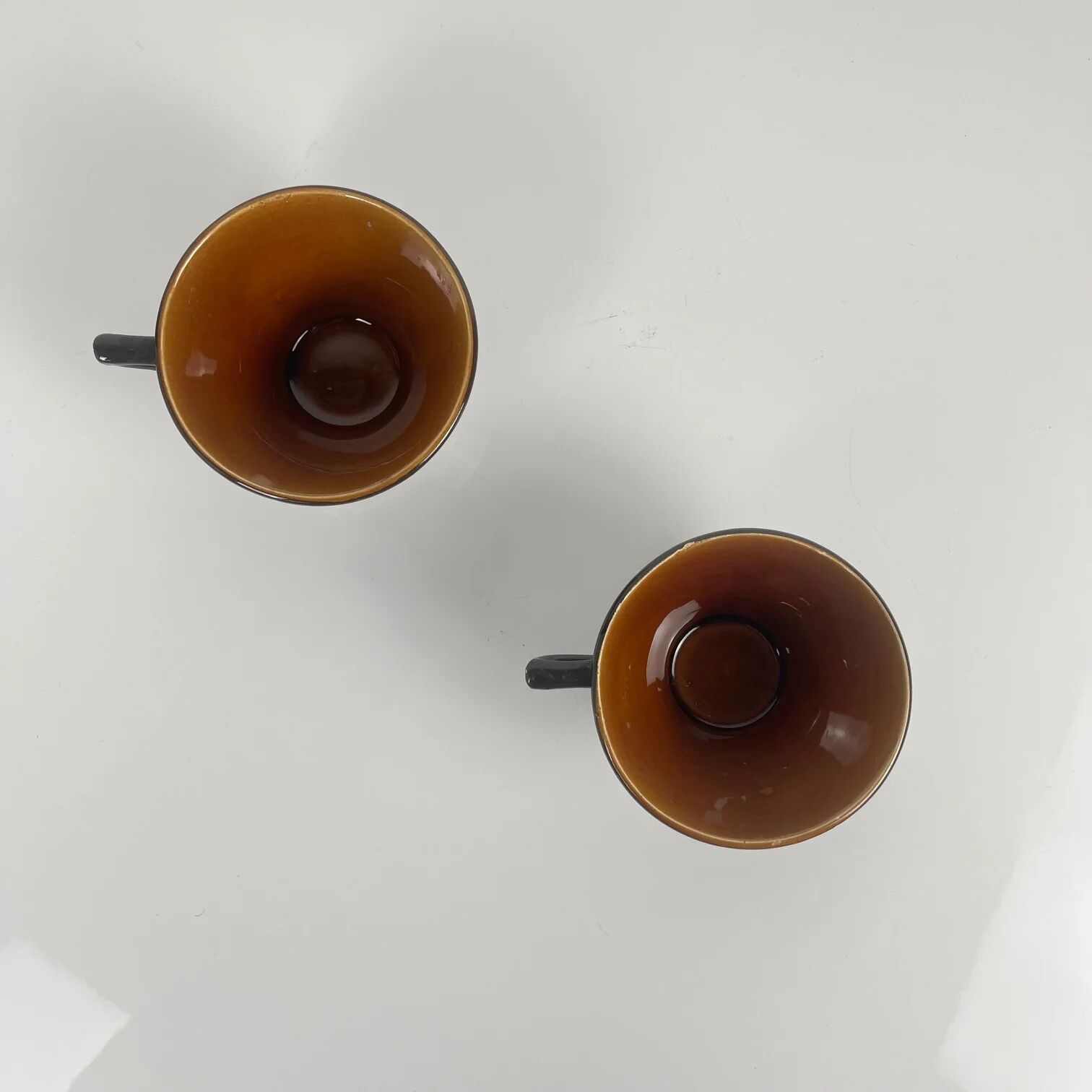 Coffee/tea cup duo "Domino", Sarreguemines, 1960