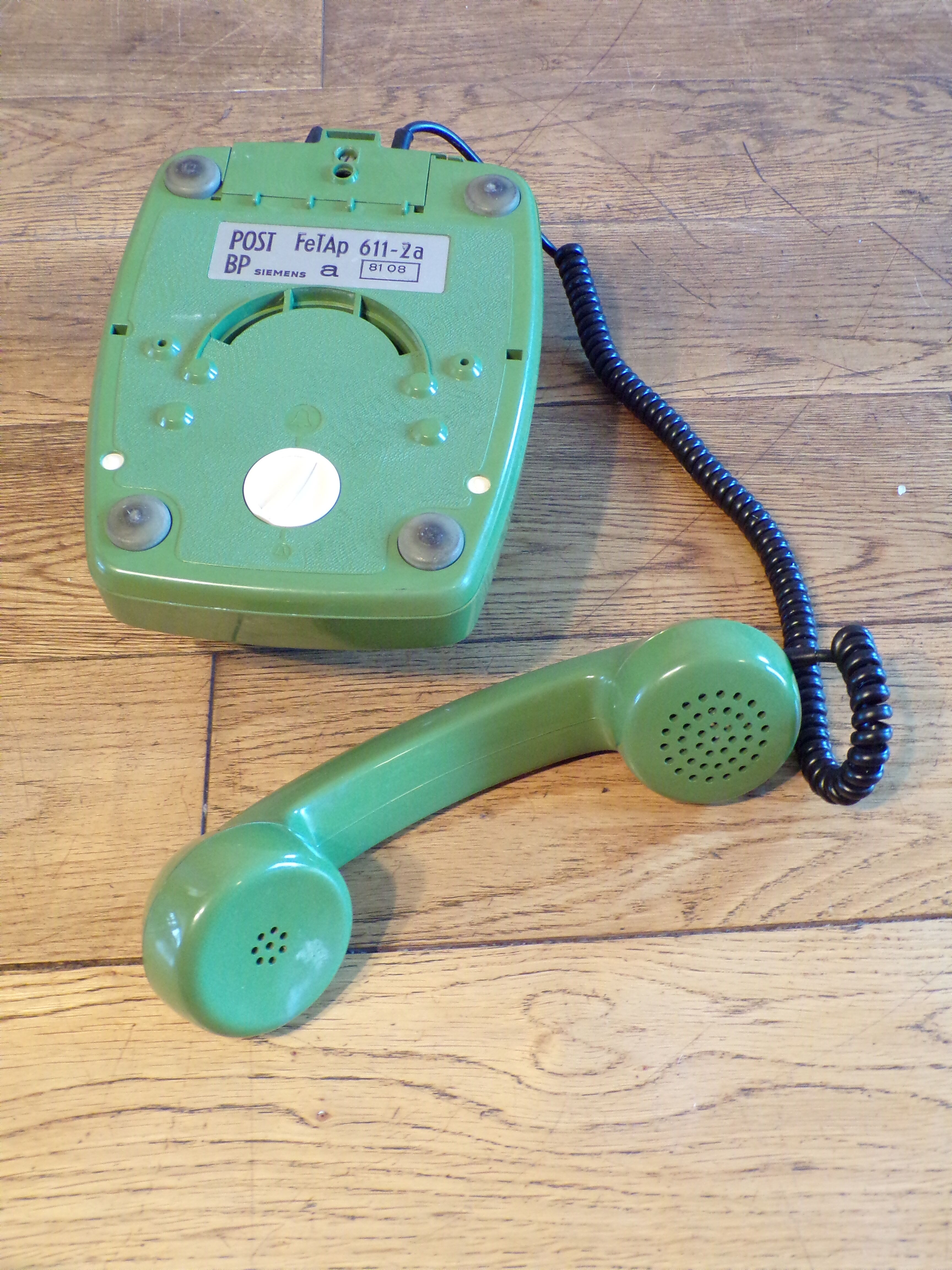 Vintage German green dial phone