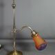 Table lamp tulip glass Muller Frères, adjustable gooseneck 56 cm SB