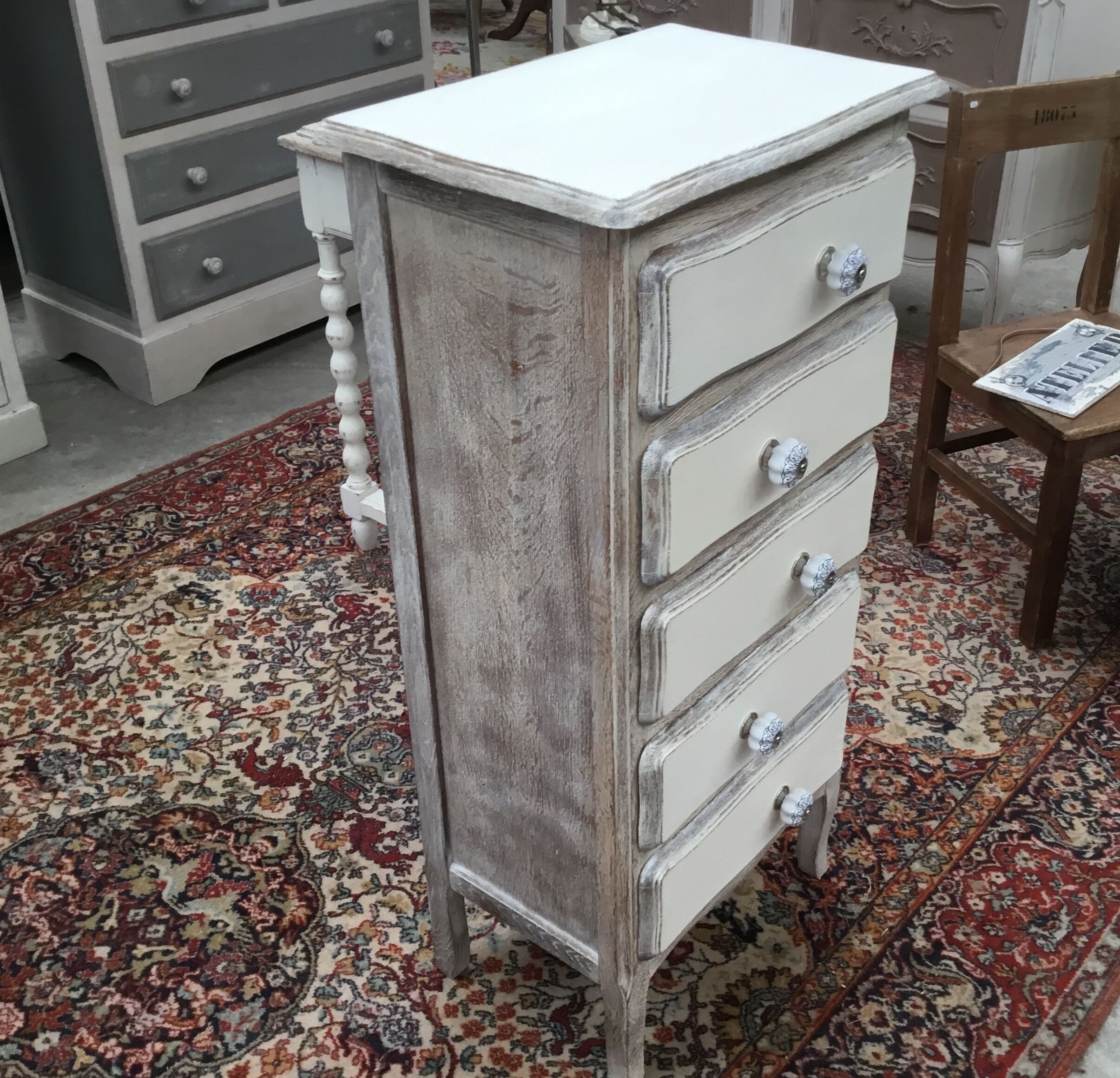 Cerus wood chiffonnier, 5 drawers