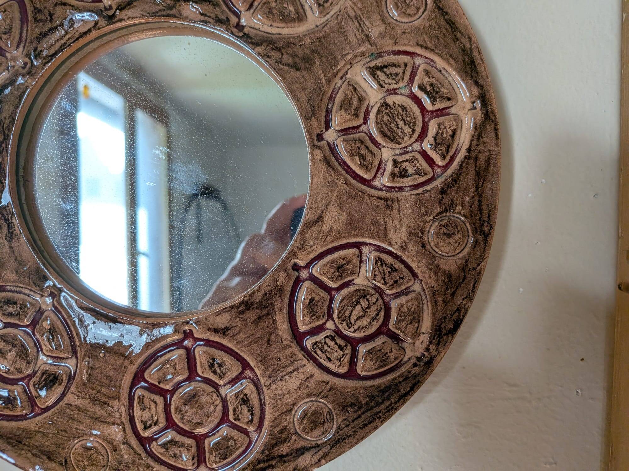 vintage ceramic mirror