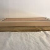 Rectangular mother-of-pearl and brass storage box 1970