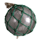 Glass sailor ball, old fishing net float