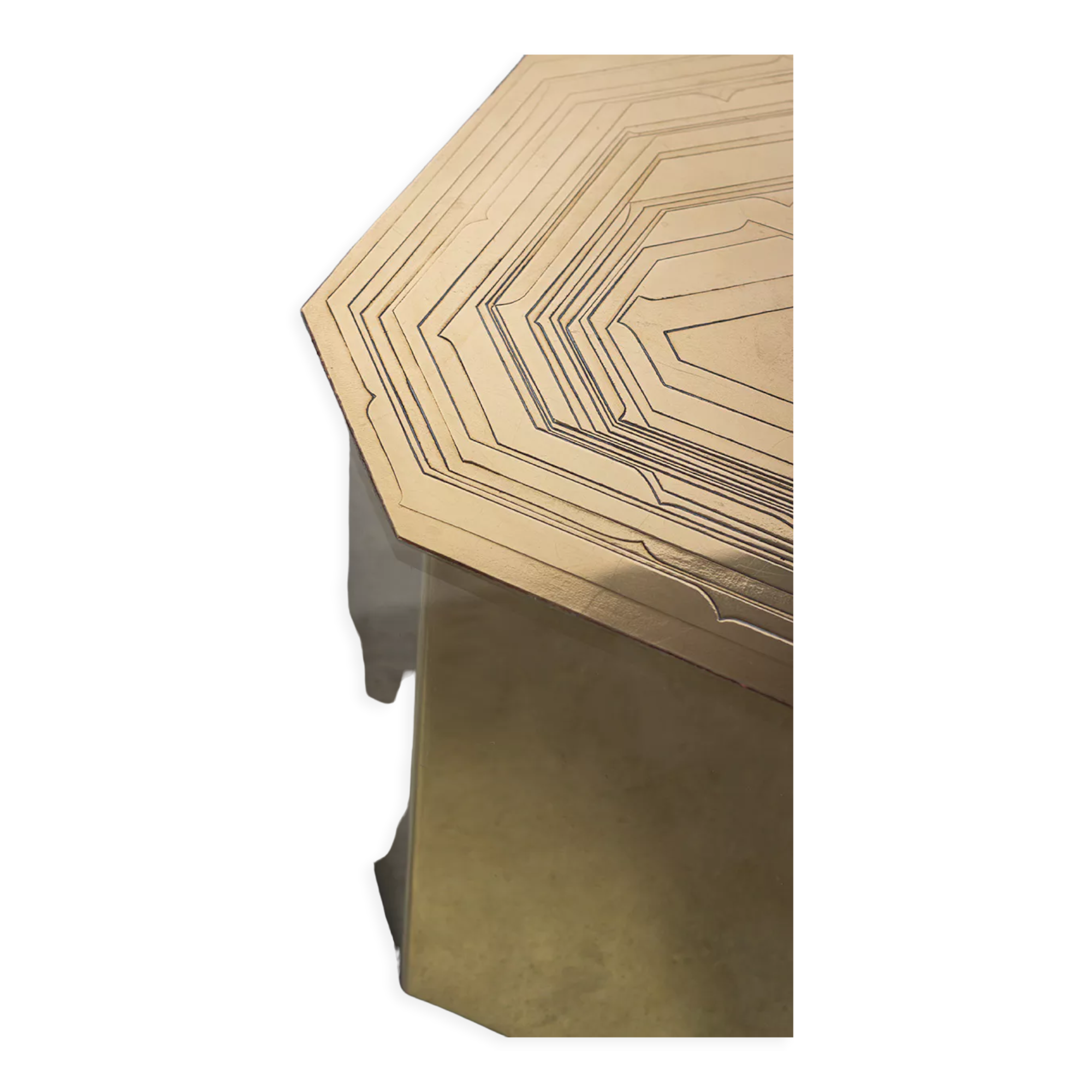 Octagonal coffee table Jenazi Jonckers circa 1980