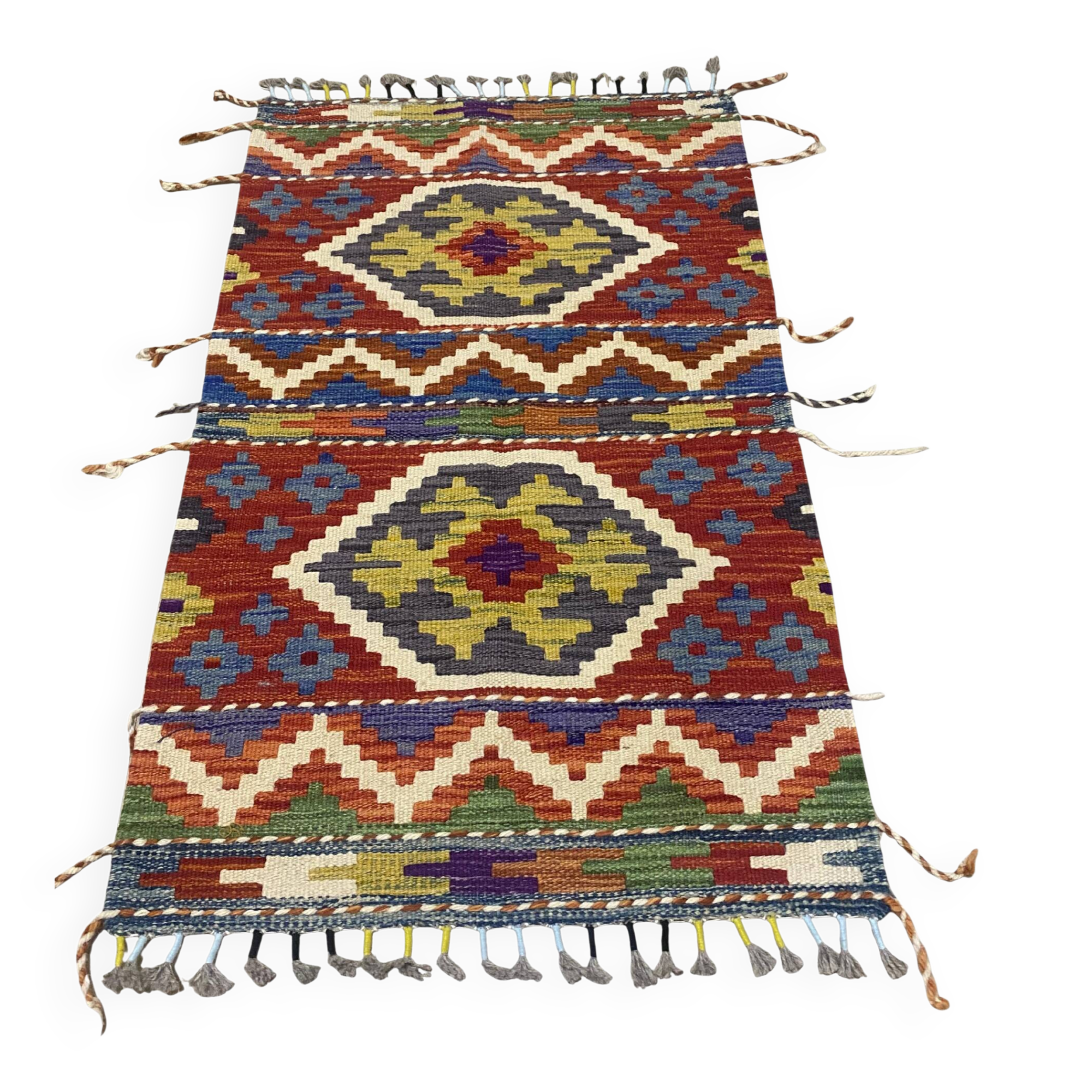 Kilim Afghan – Laine Naturelle – Fait Main