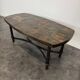 Table basse en fer forgé et plateau en ardoises