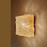 Pair vintage wall lights, bubble glass, 60s