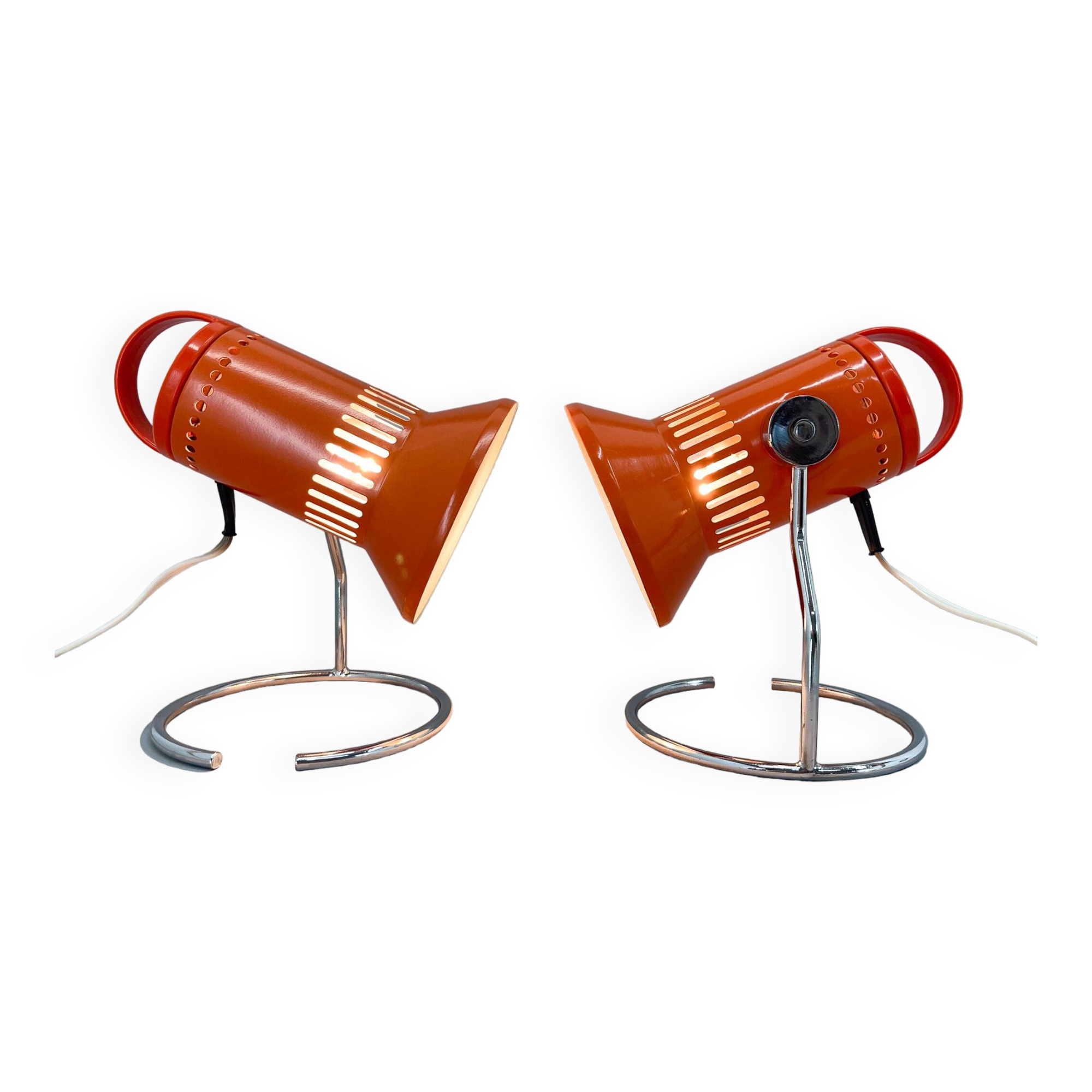 Set of Two Vintage Table Lamps from Chirana, 1970's