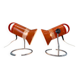 Ensemble de deux lampes de table vintage de Chirana, 1970