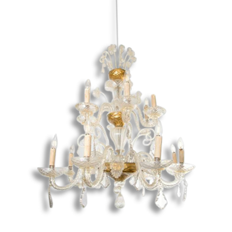 Chandelier In Murano Glass - Circa 1940.