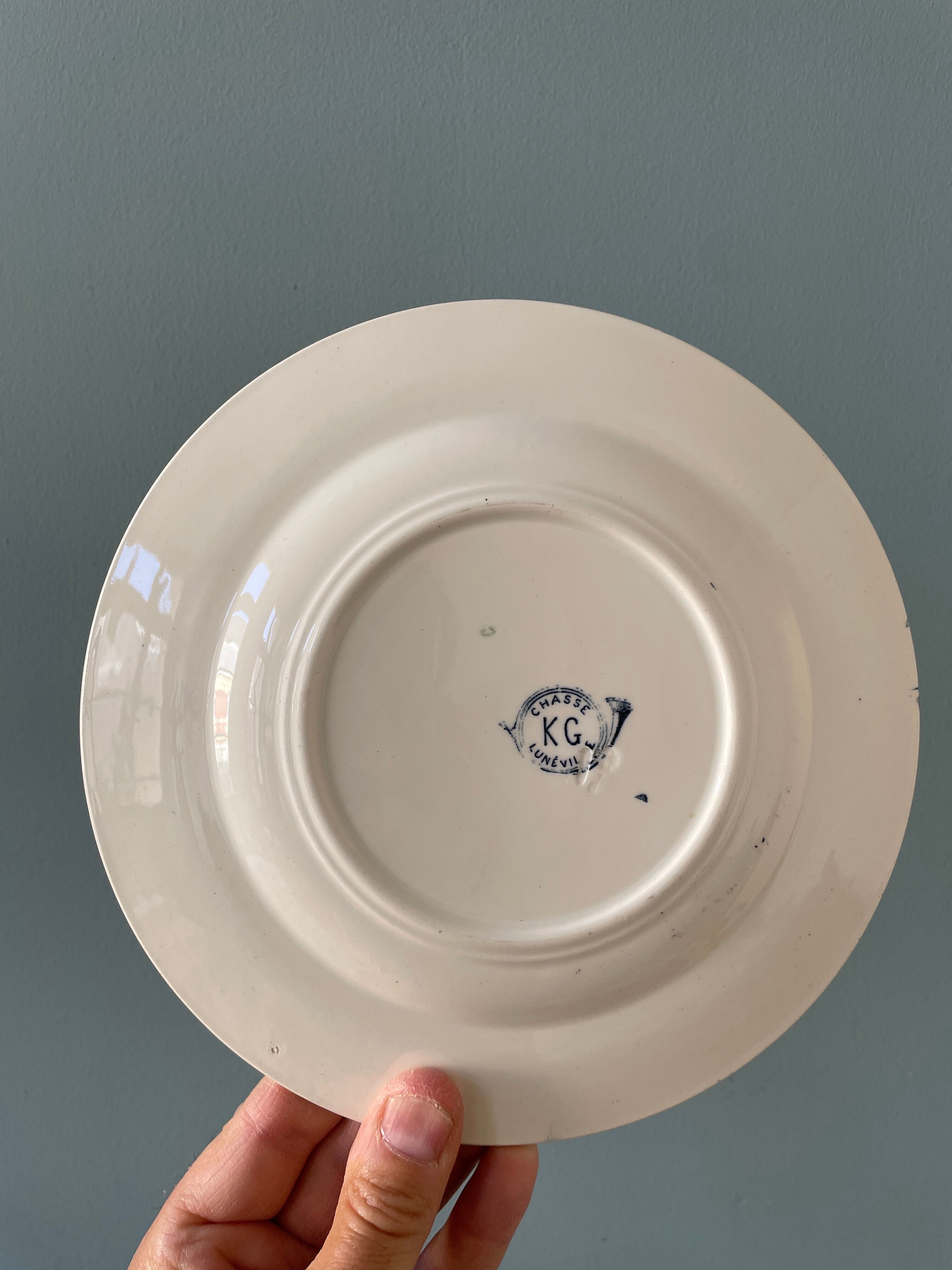 Set of 7 plates Terre de Fer XIXth mismatched