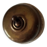 Antique brass and porcelain switch from the 40s/50s