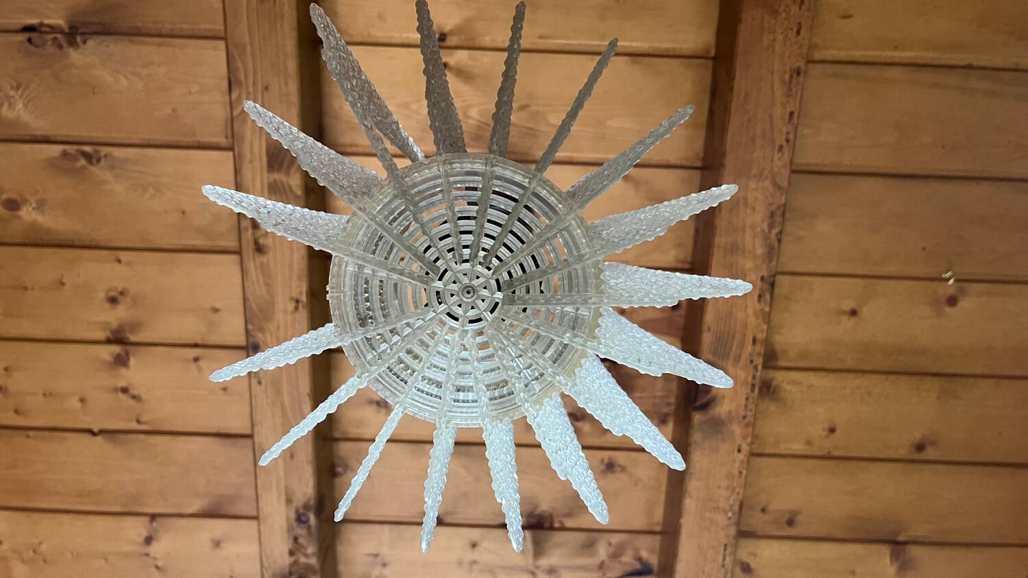 Suspension in plexi and stainless steel from the 70s