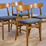 Set of 4 Danish dining chairs in teak by Farstrup Møbler, 1960s