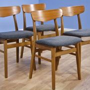 Ensemble de 4 chaises de salle à manger danoises en teck par Farstrup Møbler, années 1960