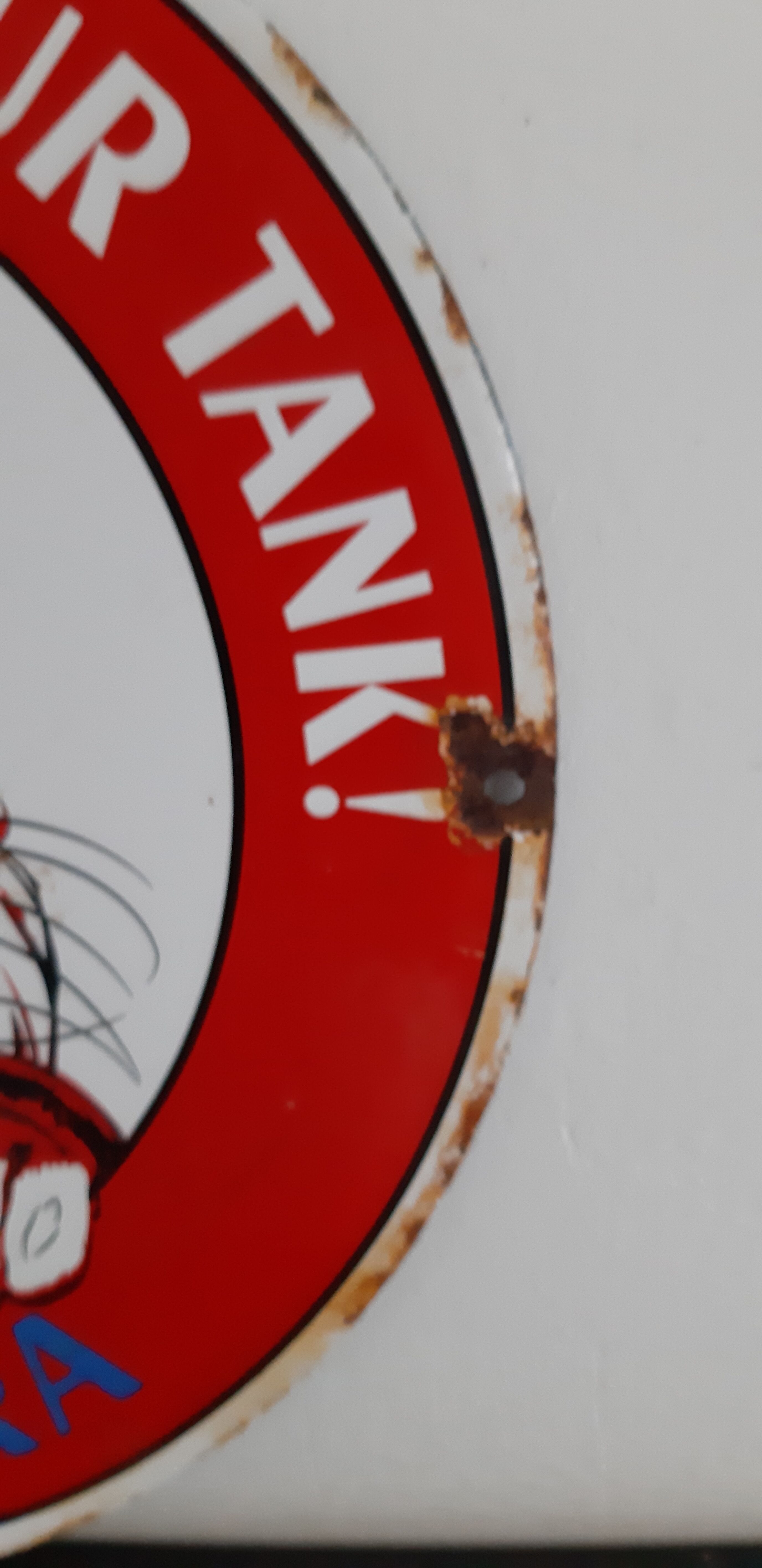 Enamelled plate ESSO 1962