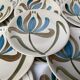 Vintage flat plates in Longchamp sandstone