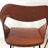 Duo of vintage barrel chairs