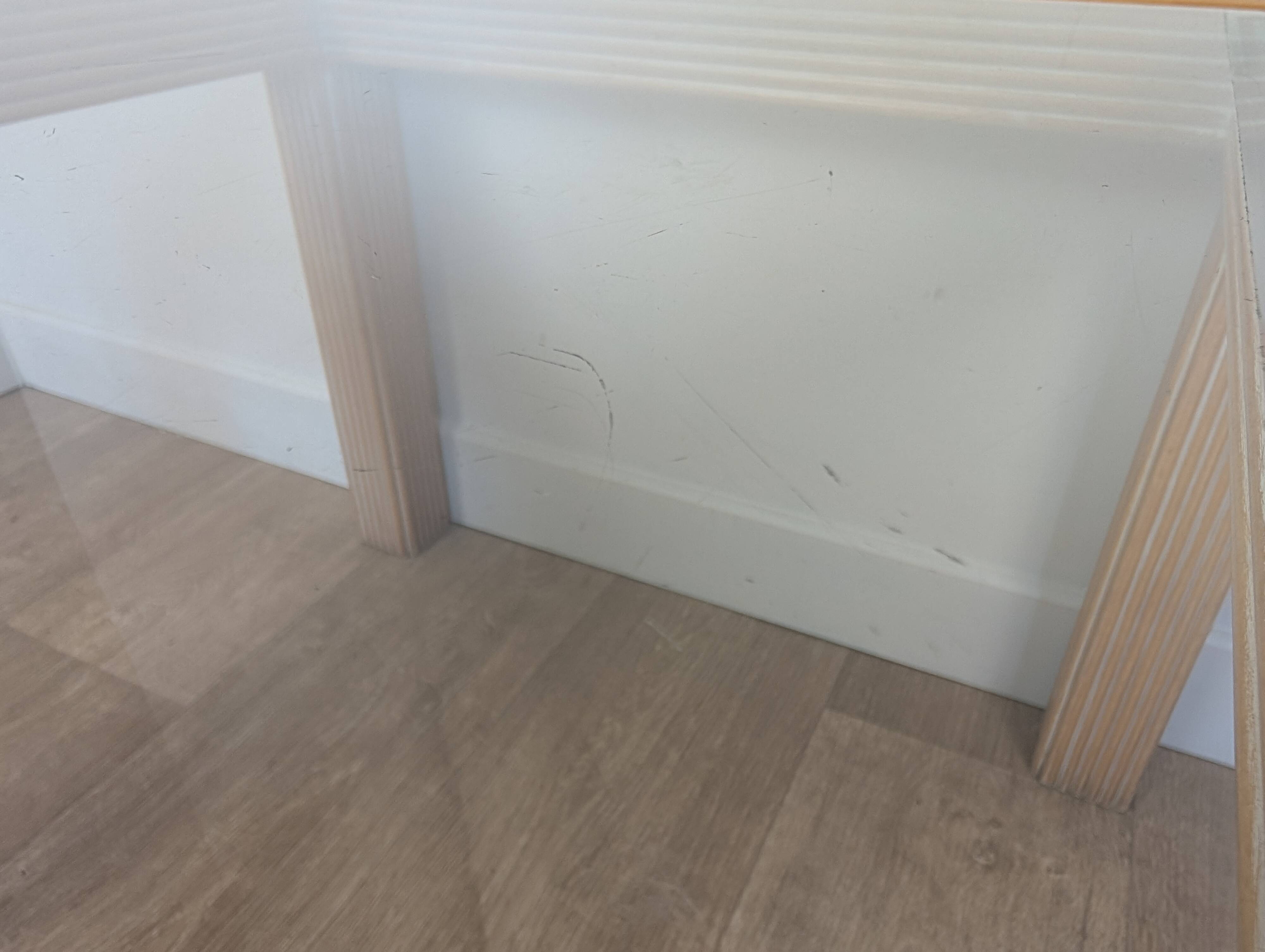 Wood and glass coffee table