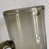 Vintage seventies smoked transparent glass carafe pitcher