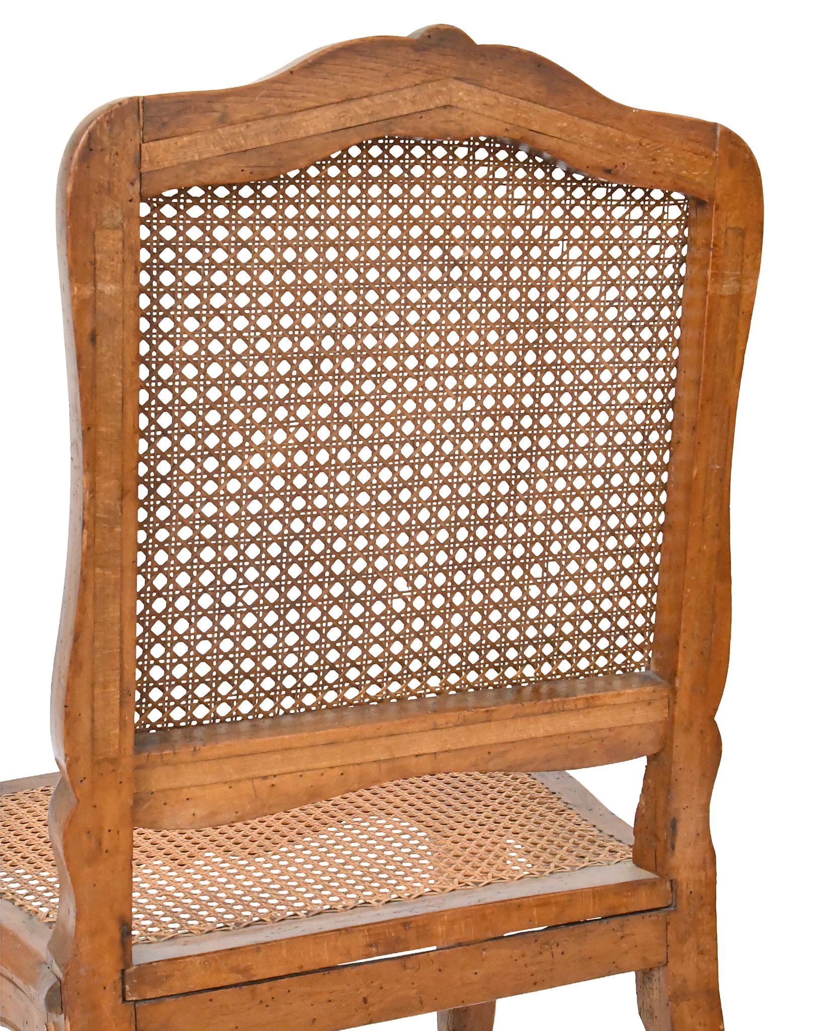4 caned chairs from the Louis XV period stamped by Charles Delenoncourt.