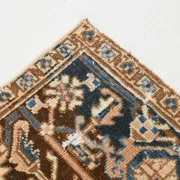 Navy Blue & Peach Oriental Persian Rug, Oriental Pattern Living Room Decor