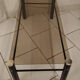 Table low 70's smoked glass