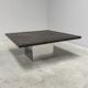 Table basse en pierre et acier par Draenert, années 1970