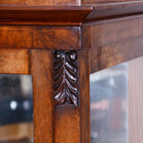 Biedermeier display cabinet, walnut, solid spruce, 1830s, czechia