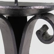 Vintage wrought iron chandelier for large candle.