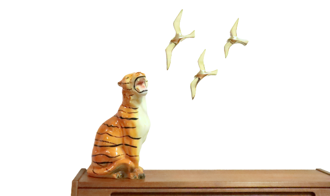 Set of 3 brass gulls birds | 15 - 20 -25 cm