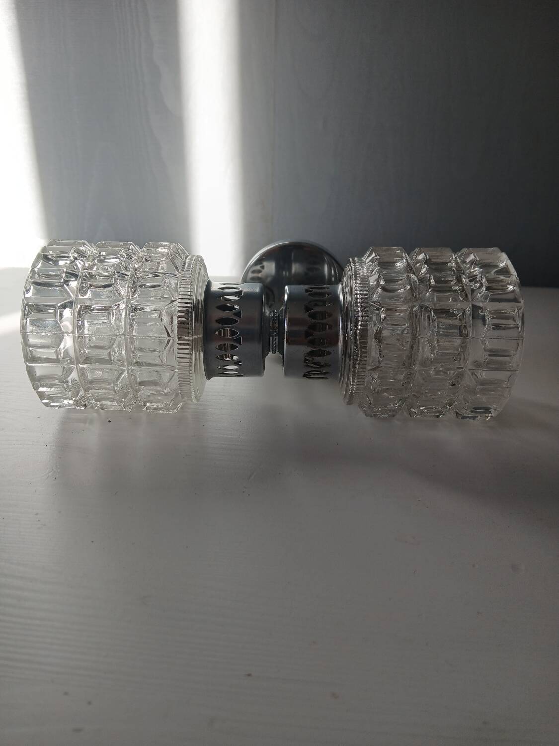 60s globe glass wall light