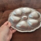 Set of 5 metal oyster plates