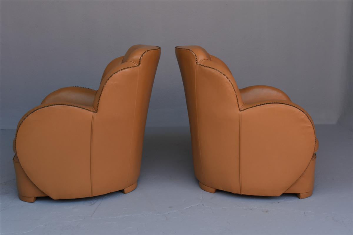 Pair of chairs art deco type liner