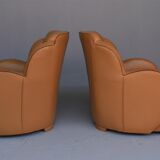 Pair of chairs art deco type liner