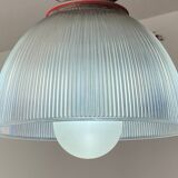 Suspension industrielle corps aluminium diffuseur méthacrylate vintage 70