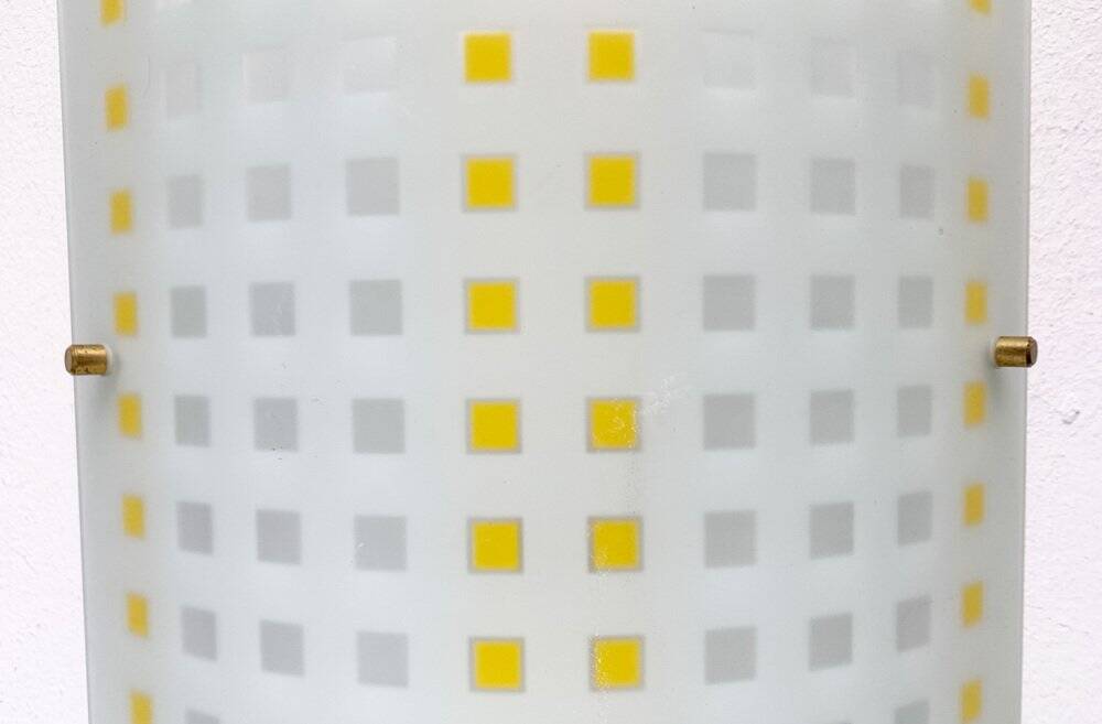 Vintage postmodern glass wall lamps from DIY Light, 1980s, set of 2.