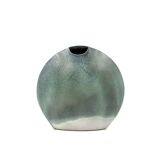 Vase soliflore en céramique bleue, France 1970