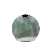 Mid-century modern blue ceramic solifleur vase, France 1970