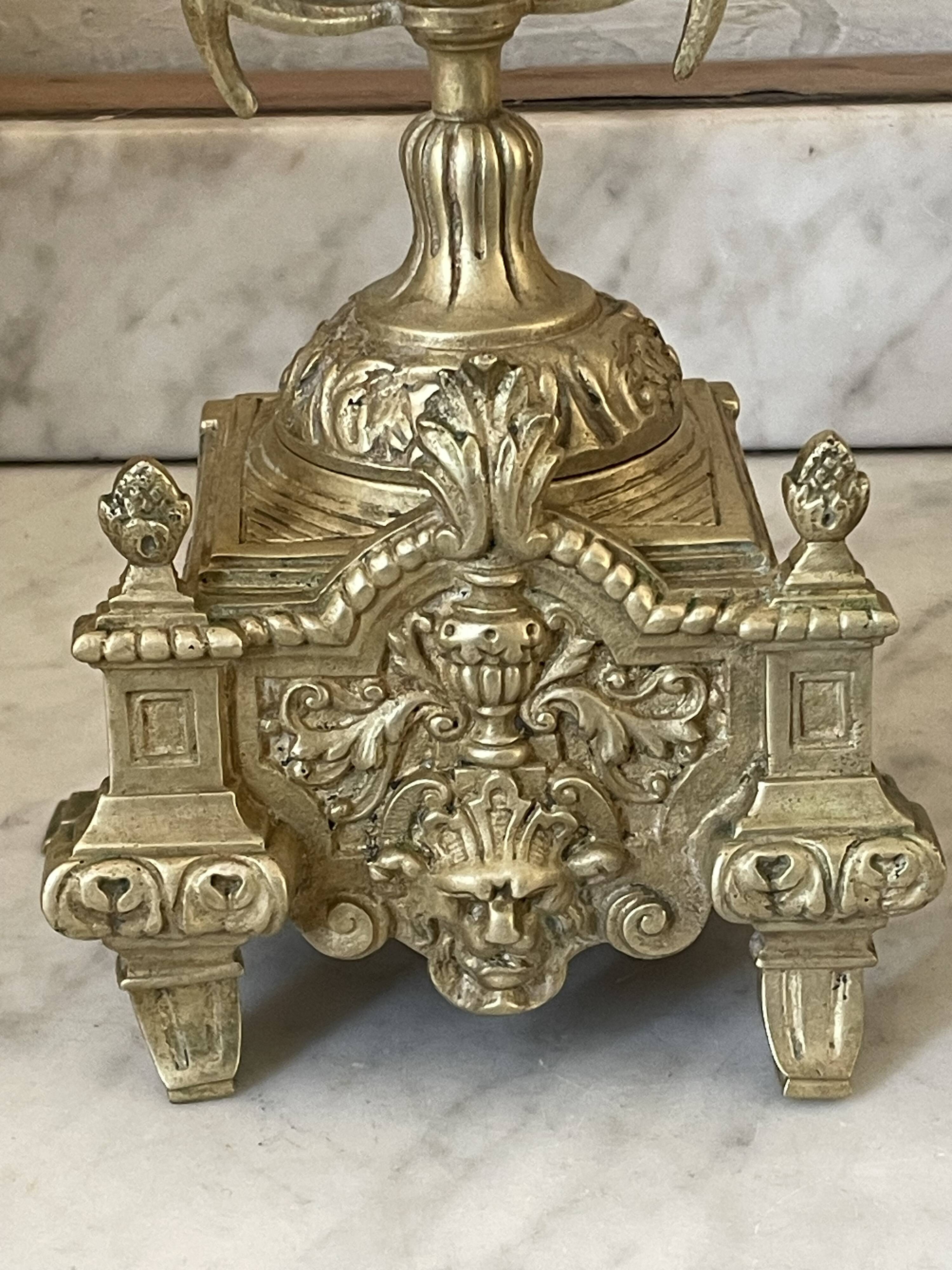 Napoleon III style chandelier in gilded bronze 48.5cm